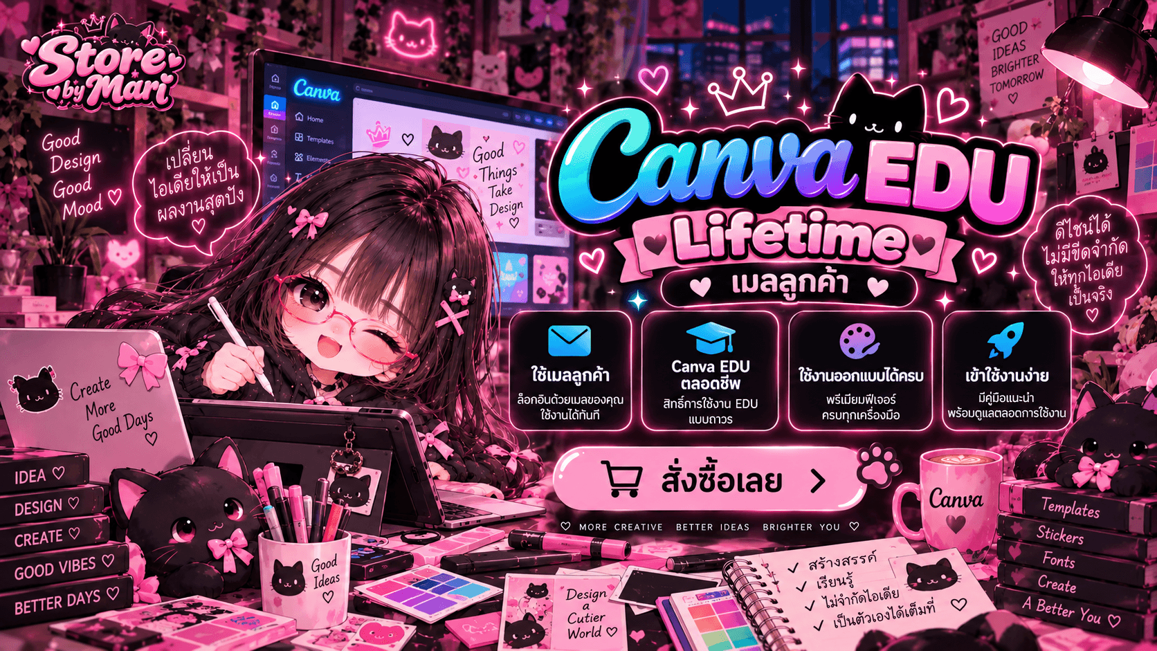 Canva EDU ตลอกชีพ (เมลลูกค้า)